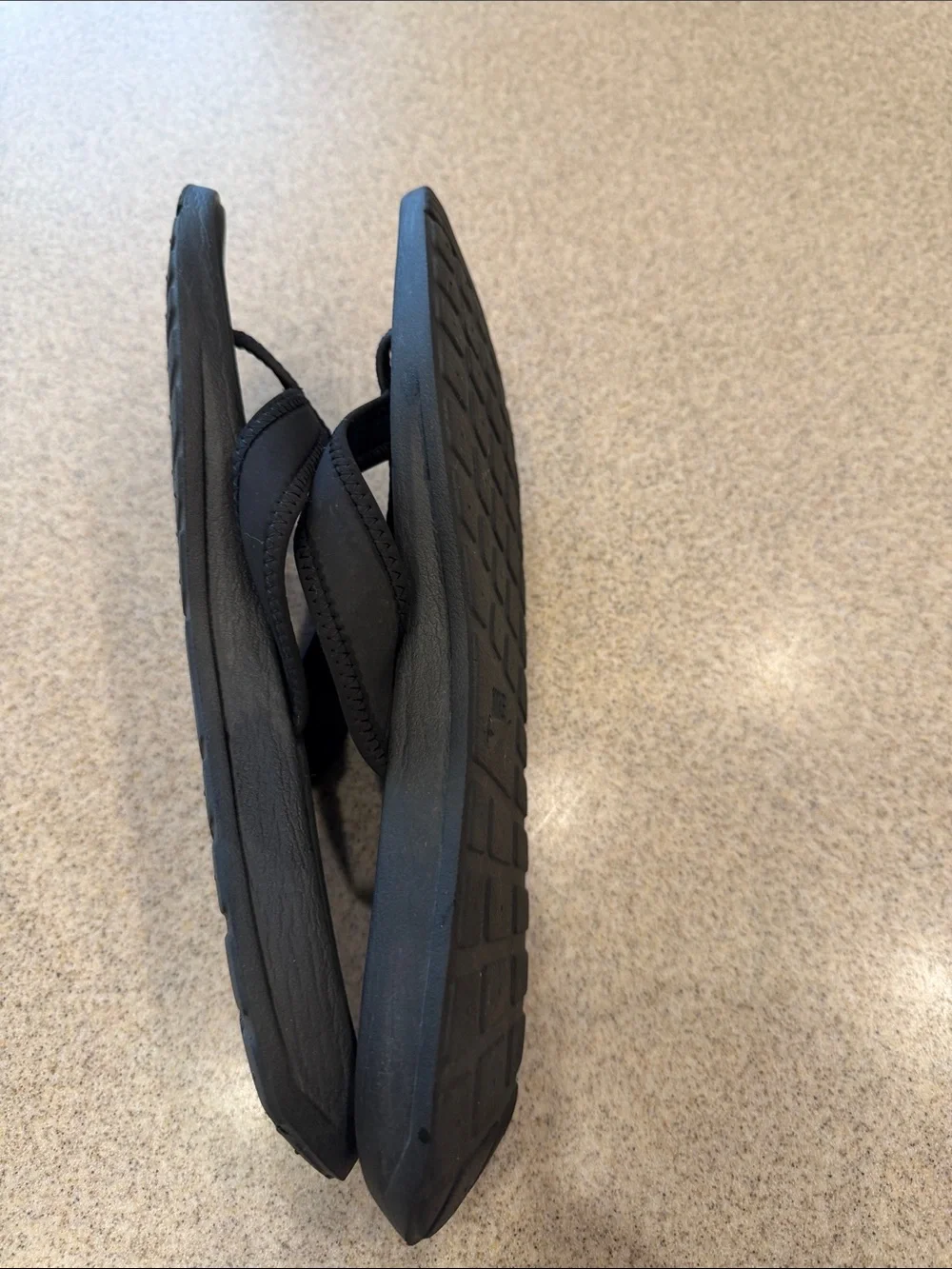 Nike Black Flip Flops with White Swoosh size 11